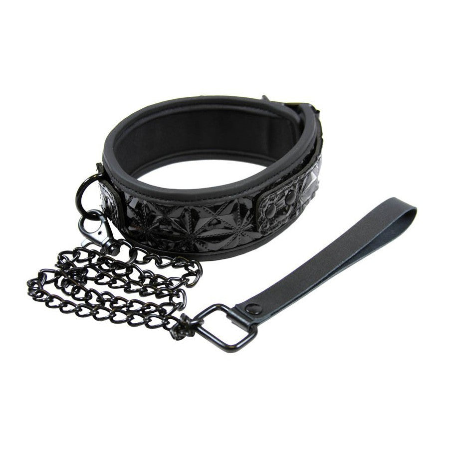 NS NOVELTIES- Collier et laisse SM - Sinful Black - MONT' A BORD SHOP